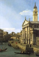 Capriccio: The Rialto Bridge And The Church of S. Giorgio Maggiore by Canaletto