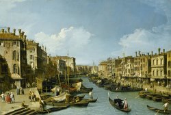 The Grand Canal Near The Rialto Bridge, Venice, C. 1730 by Canaletto