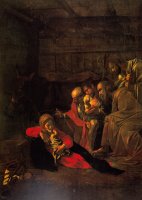 Adorationshepherds 1609 by Caravaggio