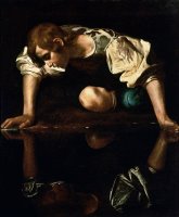 Narcissus 1608 by Caravaggio