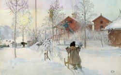 The Yard And Wash House by Carl Larsson