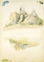 Rock And Tree: Two Studies, 12th July 1810 by Caspar David Friedrich