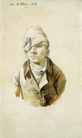 Self Portrait with Cap And Eye Patch, 8th May 1802 by Caspar David Friedrich