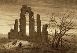 Winter - Night - Old Age And Death (from The Times of Day And Ages of Man Cycle of 1803) by Caspar David Friedrich