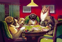 Waterloo Dogs Playing Poker by cassius marcellus coolidge