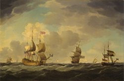 An English Flagship Under Easy Sail in a Moderate Breeze by Charles Brooking