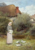 Feeding The Ducks by Charles Edward Wilson