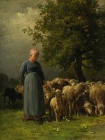 The Missing Flock by Charles Emile Jacque