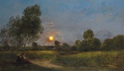 Moonrise by Charles Francois Daubigny