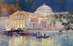 Art Palace at Night, From The World's Fair in Water Color by Charles Graham