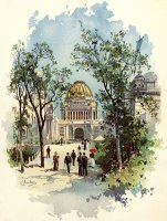 Looking South From Wooded Island, From The World's Fair in Water Colors by Charles Graham