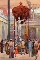 The Silver Statue, Montana Exhibit, From The World's Fair in Water Colors by Charles Graham