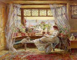 Reading by the Window by Charles James Lewis