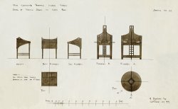Designs for Writing Desks by Charles Rennie Mackintosh