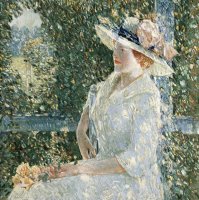 An Outdoor Portrait of Miss Weir by Childe Hassam