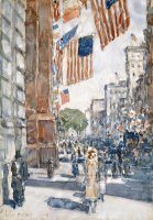 Flags, Fifth Avenue by Childe Hassam