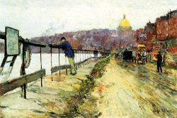 River And Beacon Hill by Childe Hassam