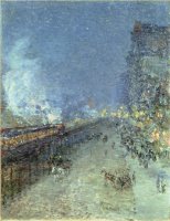 The El New York 1894 by Childe Hassam