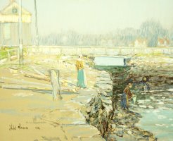 The Mill Dam Cos Cob by Childe Hassam
