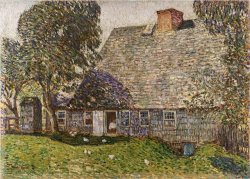 The Old Mulford House Easthampton 1917 by Childe Hassam
