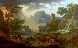 Mountain Landscape with Approaching Storm by Claude Joseph Vernet