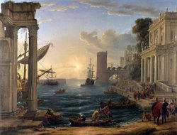 Seaport with The Embarkation of The Queen of Sheba by Claude Lorrain