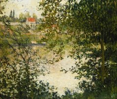 A View Through The Trees Of La Grande Jatte Island by Claude Monet