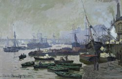 Boats in the Pool of London by Claude Monet