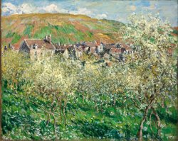 Flowering Plum Trees by Claude Monet