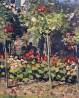 Garden In Bloom by Claude Monet