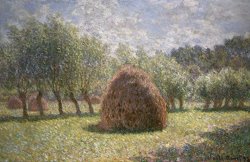 Haystacks at Giverny by Claude Monet
