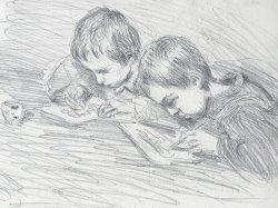 Jean Pierre Hoschede And Michel Monet by Claude Monet