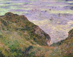 On The Cliff At Pourville by Claude Monet