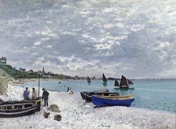 The Beach at Sainte Adresse by Claude Monet