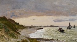 The Seashore At Sainte Adresse by Claude Monet