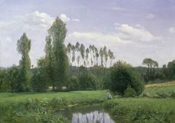 View at Rouelles by Claude Monet