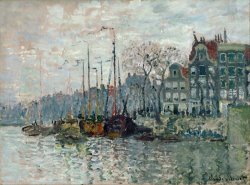 View of The Prins Hendrikkade And The Kromme Waal in Amsterdam by Claude Monet