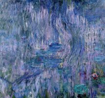 Waterlilies And Reflections Of A Willow Tree by Claude Monet