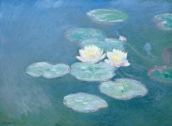 Waterlilies Evening by Claude Monet