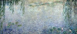 Waterlilies Morning With Weeping Willows by Claude Monet