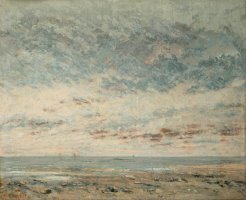 Low Tide at Trouville by Courbet, Gustave
