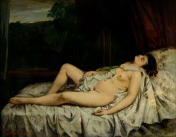 Sleeping Nude by Courbet, Gustave