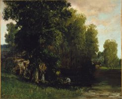 The Edge of The Pool (au Bord De Letang) by Courbet, Gustave