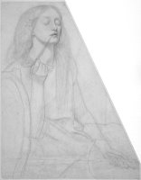 The Return of Tibullus to Delia Study for Delia by Dante Gabriel Rossetti