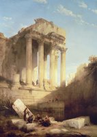 Ruins of the Temple of Bacchus by David Roberts