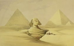 The Great Sphinx And The Pyramids Of Giza by David Roberts
