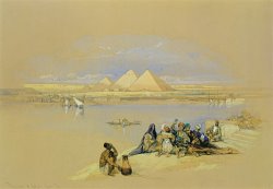 The Pyramids at Giza near Cairo by David Roberts