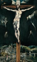 Christ Crucified with Toledo in The Background by Domenikos Theotokopoulos, El Greco