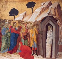 The Raising of Lazarus by Duccio