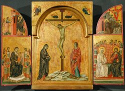 Triptych Crucifixion And Other Scenes by Duccio